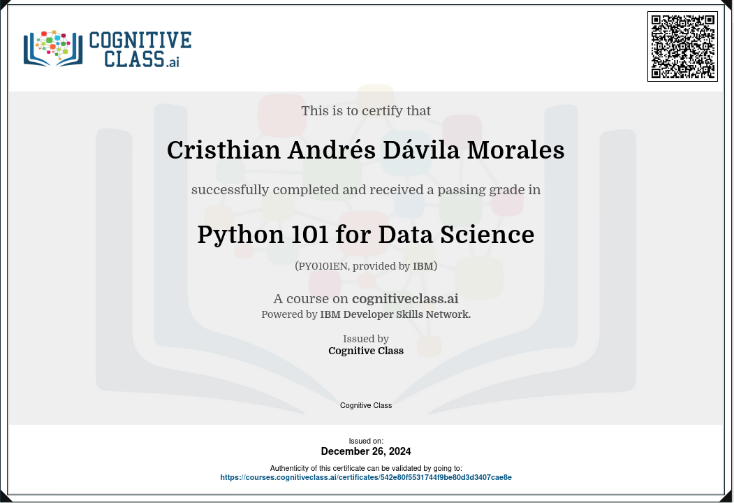 Certificado Python